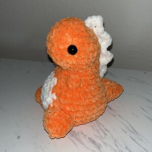 Orange Dinosaur Crochet Plushie